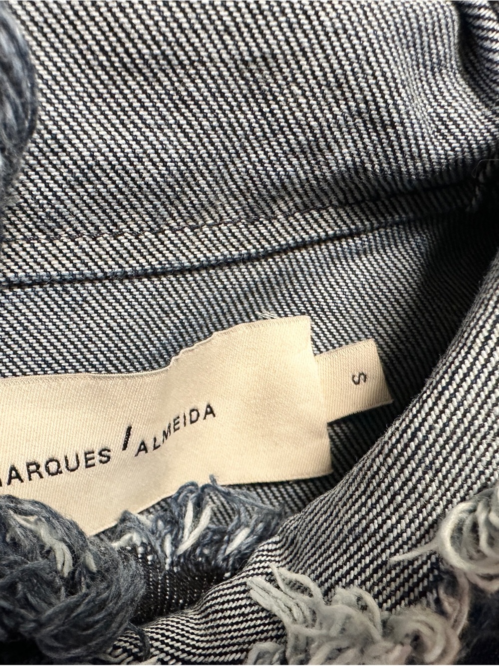 Marques Almeida Oversized Hooded Poncho Hoodie Pullover Jean Jacket Pockets - Picture 12 of 12